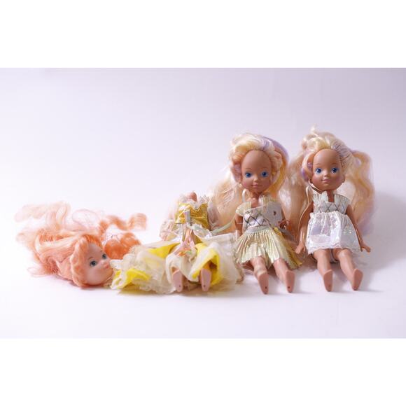 Lady Lovely Locks, Lot of Dolls, Flawed, 1987 Small, PVC Figure, Lot, Vintage, T - Picture 1 of 3